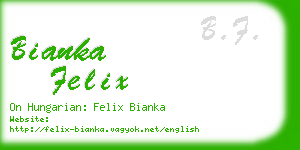 bianka felix business card